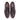 Overhead view of the Meriden oxblood leather brogue shoes showing the pair's shape, lace-up design and decorative detailing.